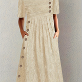 Marina - Vestido Midi Listrado Elegante