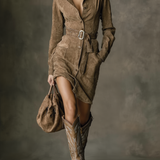 Evelyne | Vestido Midi com Mangas Longas