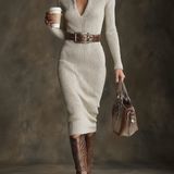 Sylvie | Vestido de Malha com Gola Semi-Montante