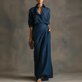 Angélique | Conjunto Elegante Camisa & Saia Longa