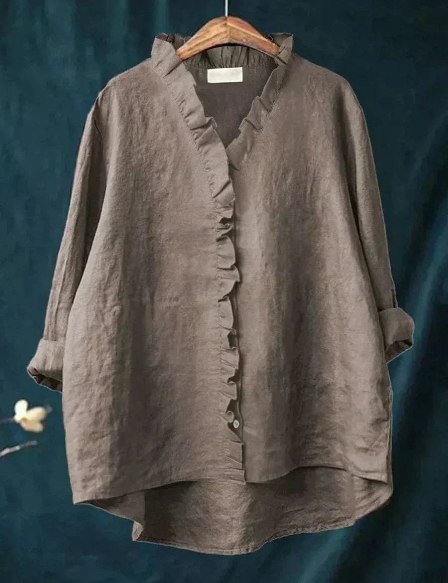 Eline | Blusa de Linho Elegante para o Verão