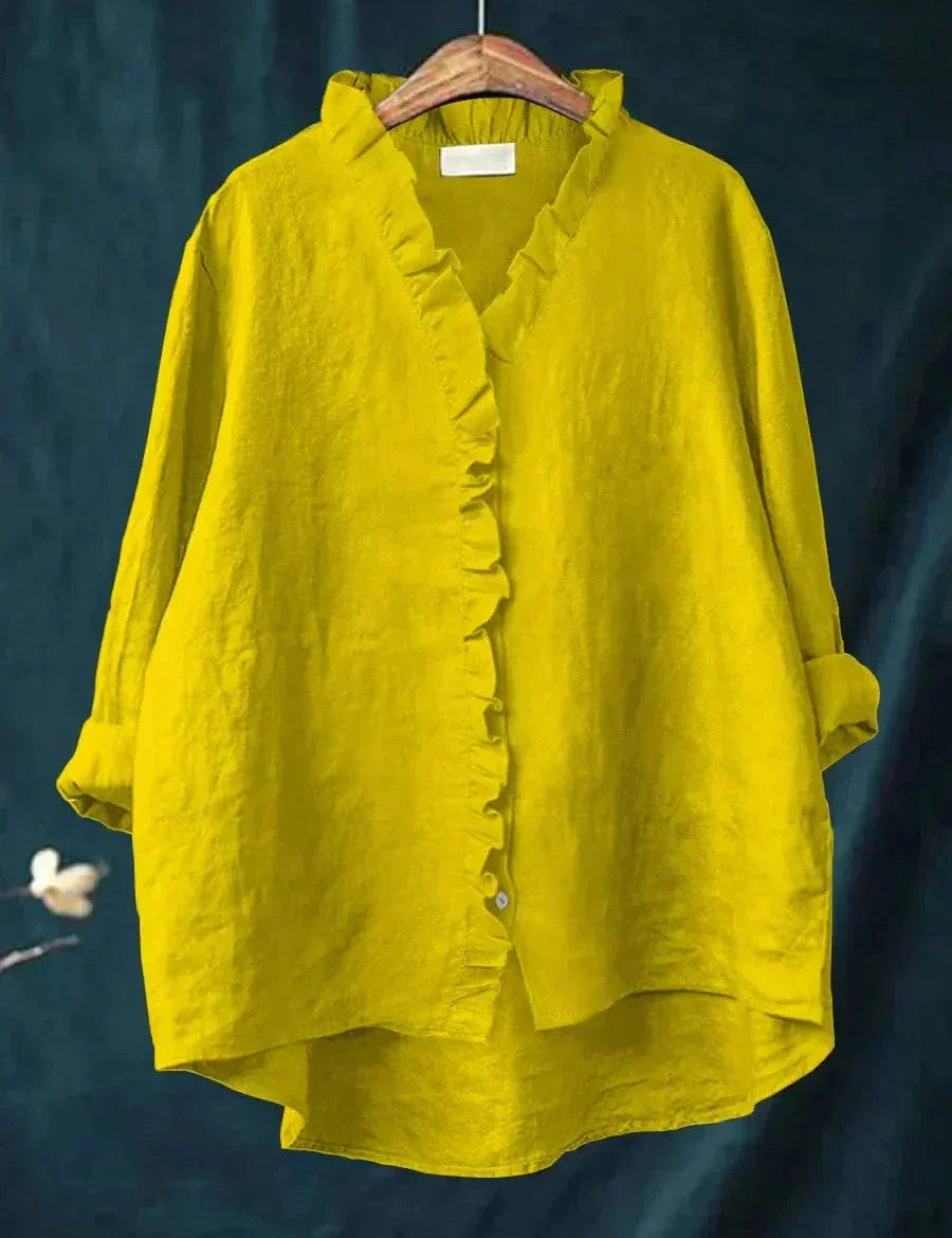 Eline | Blusa de Linho Elegante para o Verão