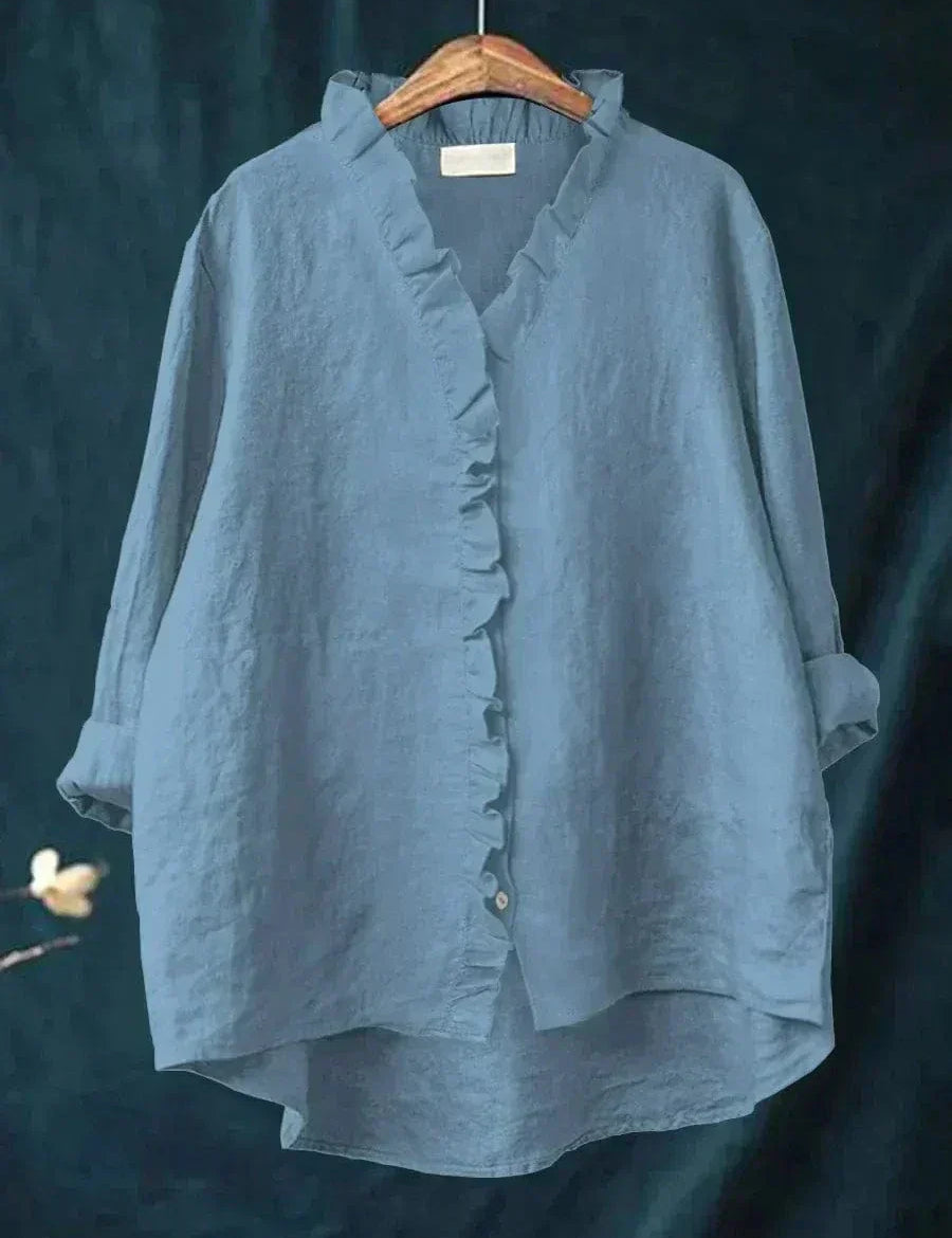 Eline | Blusa de Linho Elegante para o Verão