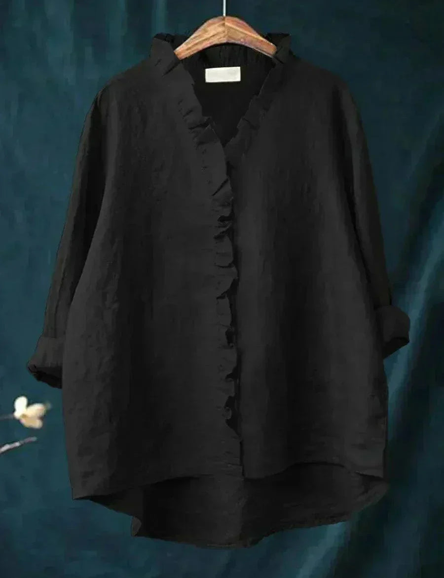 Eline | Blusa de Linho Elegante para o Verão