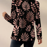 Odaya | Blazer Folhas Cor-de-Rosa