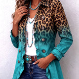 Chantal | Blazer com Degradê e Padrão de Leopardo com Rendas