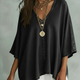 Margot™ | Camisa de denim com decote em V