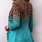 Chantal | Blazer com Degradê e Padrão de Leopardo com Rendas