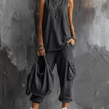 Valentina | Conjunto Casual Mole com Bolsos