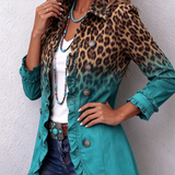 Chantal | Blazer com Degradê e Padrão de Leopardo com Rendas