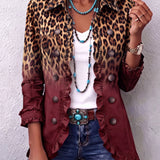 Chantal | Blazer com Degradê e Padrão de Leopardo com Rendas