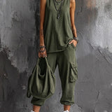Valentina | Conjunto Casual Mole com Bolsos