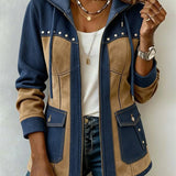Camila | Casaco com capuz estilo patchwork