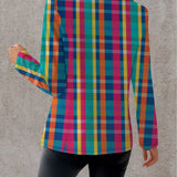 Rosaline | Blazer Xadrez Arco-Íris