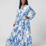 Manon | Vestido maxi de mangas longas floral