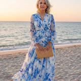 Manon | Vestido maxi de mangas longas floral