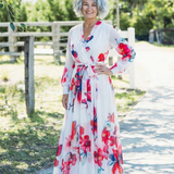 Manon | Vestido maxi de mangas longas floral
