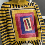 Noëlle | Pullover de gola alta colorido