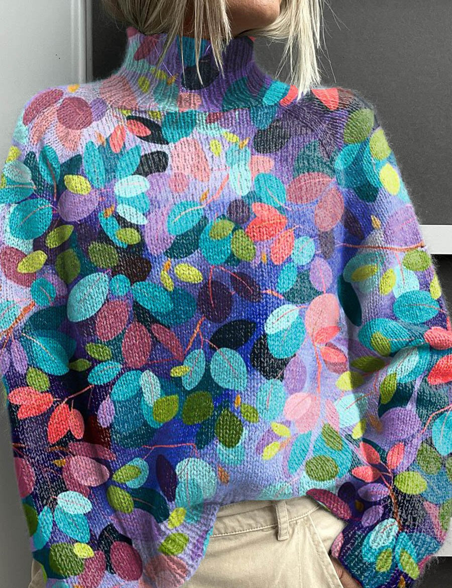 Noëlle | Pullover de gola alta colorido