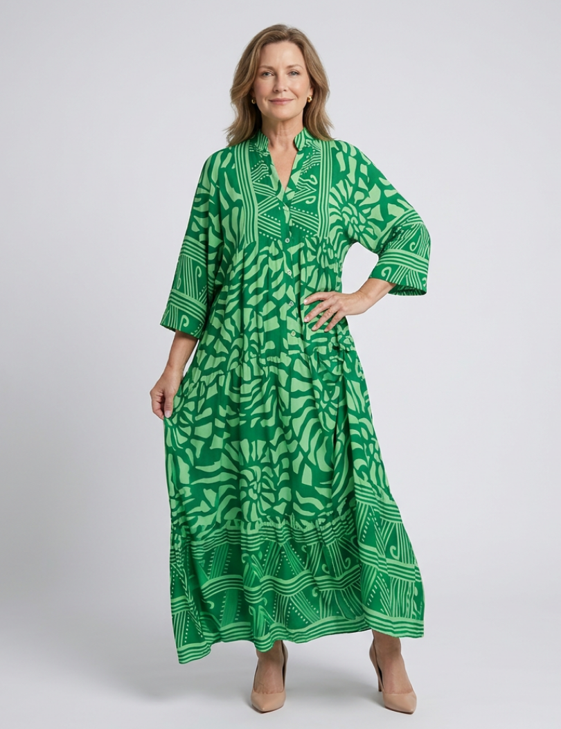 Amandine | Vestido Midi com Botões