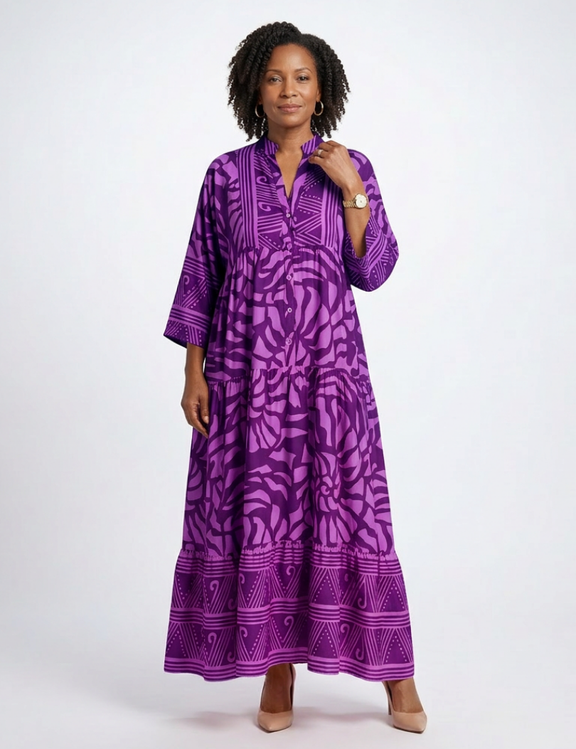 Amandine | Vestido Midi com Botões