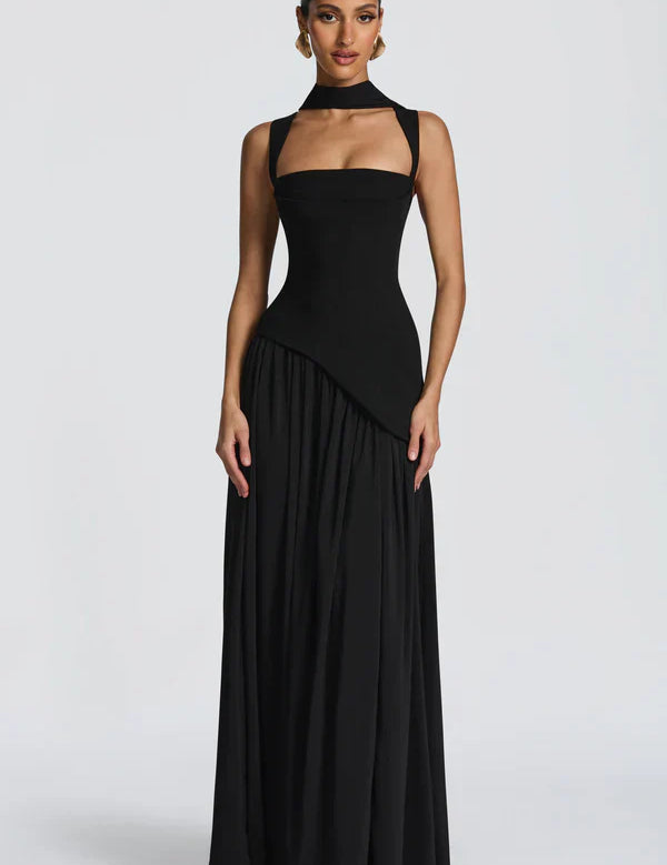 ZAFIRA | Vestido longo efeito laqueado