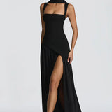 ZAFIRA | Vestido longo efeito laqueado
