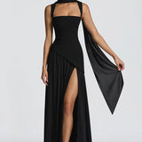 ZAFIRA | Vestido longo efeito laqueado