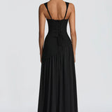 ZAFIRA | Vestido longo efeito laqueado