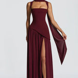 ZAFIRA | Vestido longo efeito laqueado