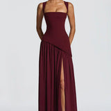 ZAFIRA | Vestido longo efeito laqueado