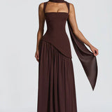ZAFIRA | Vestido longo efeito laqueado