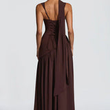 ZAFIRA | Vestido longo efeito laqueado