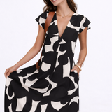 Camelia | Vestido midi fluido com estampado vibrante