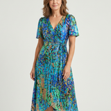 Chloé | Vestido Midi com Padrão Abstrato