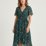 Chloé | Vestido Midi com Padrão Abstrato