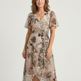 Chloé | Vestido Midi com Padrão Abstrato